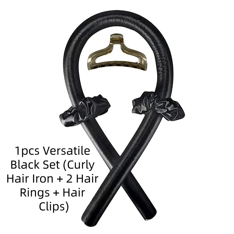Foam No-Heat Sleeping Hair Curlers – Big Wave Styler 1/3/5pc Hair Curl Styler SWANS 1pcs Versatile Black