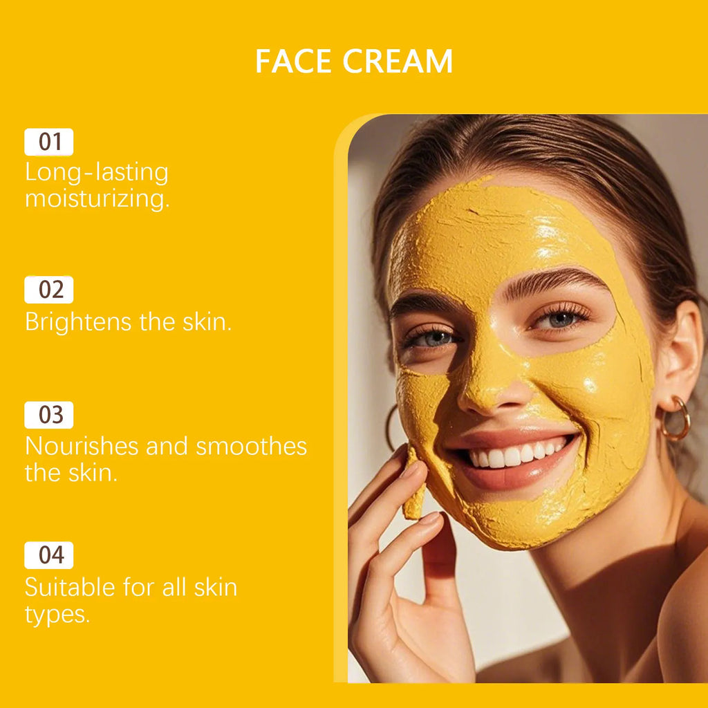 WIYUN Turmeric Vitamin C Brightening Facial Cream 50g Brightening Face Cream SWANS