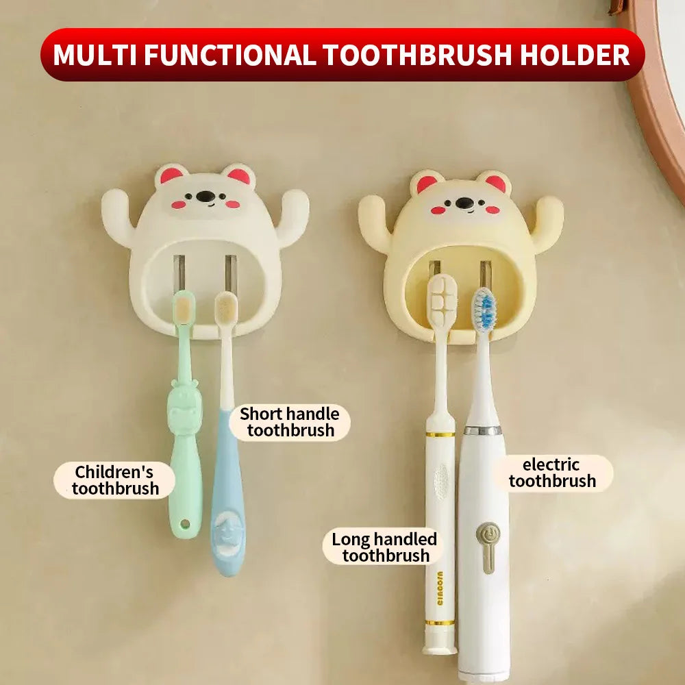 SWANS No-Drill Adhesive Toothbrush Holder – 1, 2 & 4 Slot Toothbrush Holder SWANS