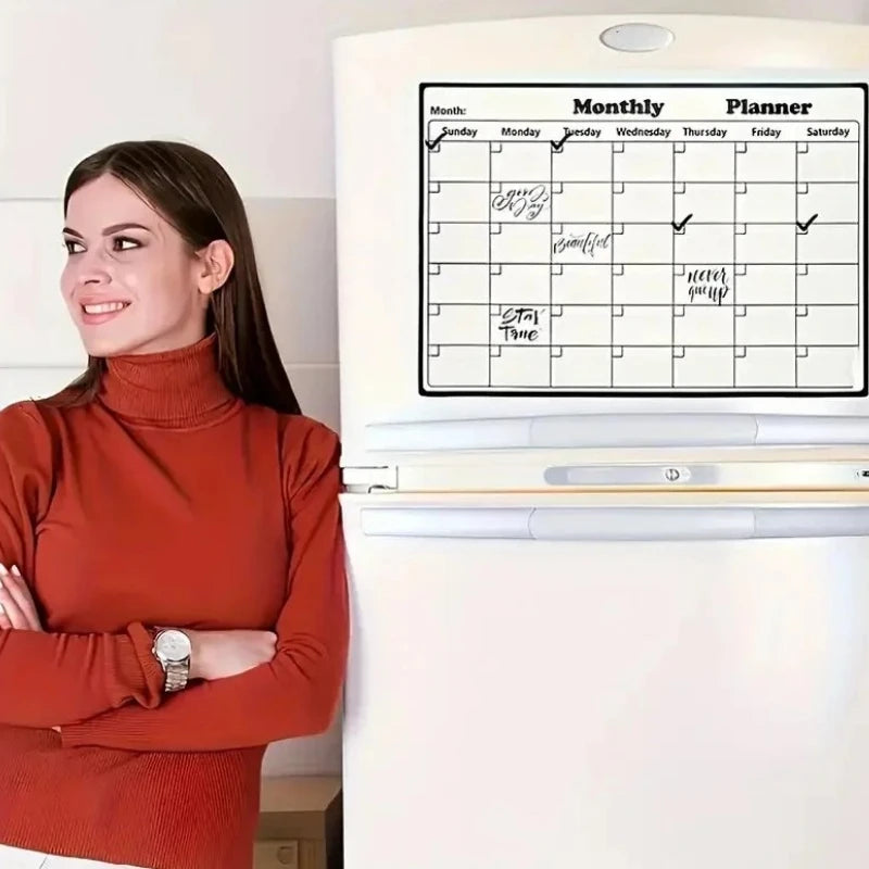 Magnetic Dry Erase Monthly Calendar Planner for Refrigerator Magnetic Calendar Planner SWANS