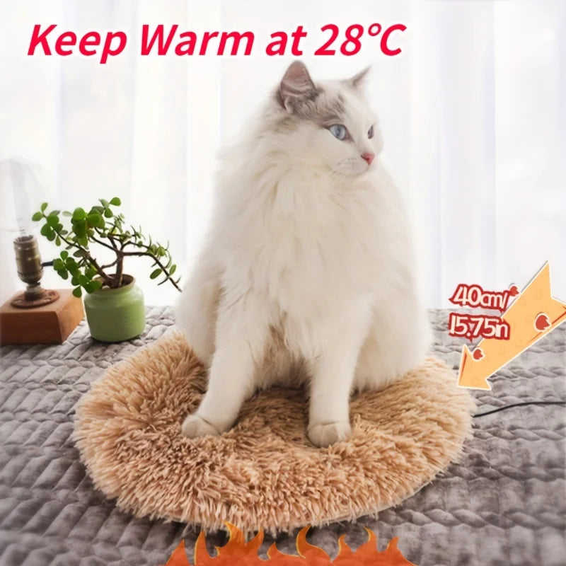 USB Electric Heated Pet Pad – Warm Plush Mat for Cats & Dogs Heated Pet Mat SWANS