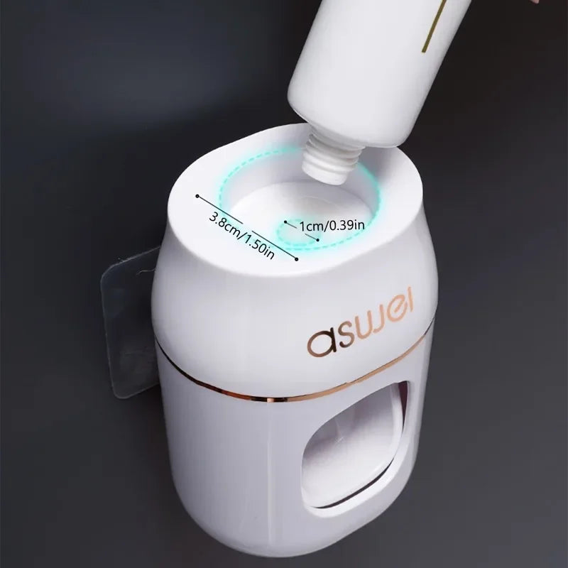 SWANS No-Drill Wall-Mounted Toothpaste Dispenser & Holder Toothpaste Dispenser SWANS