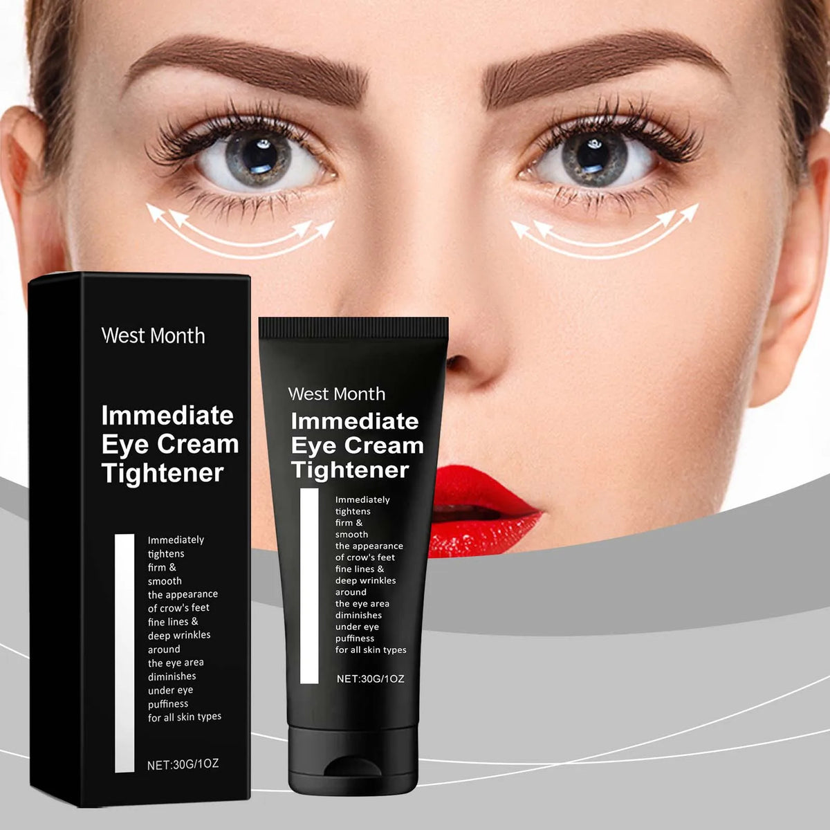 WEST MONTH Firming Eye Cream – Dark Circles & Fine Lines Eye Cream SWANS