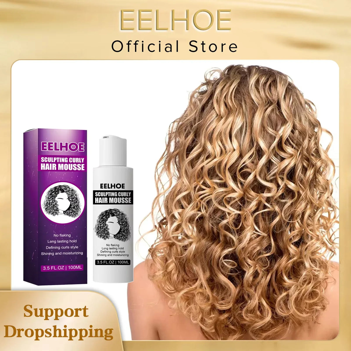 Eelhoe Curly Hair Elastin Mousse – Curl Enhancer 100ml Curl Enhancer Mousse SWANS Default Title