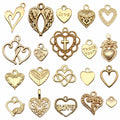 20-Pack Vintage Heart Alloy Charms for DIY Jewelry Making Jewelry Charms Set SWANS 20pcs Bright Gold