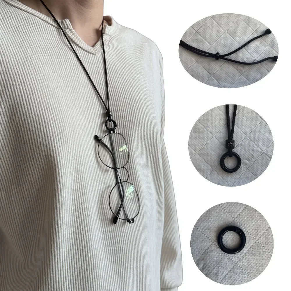 SWANS Adjustable Eyeglass Strap with Metal Rings – Unisex Eyeglass Strap SWANS