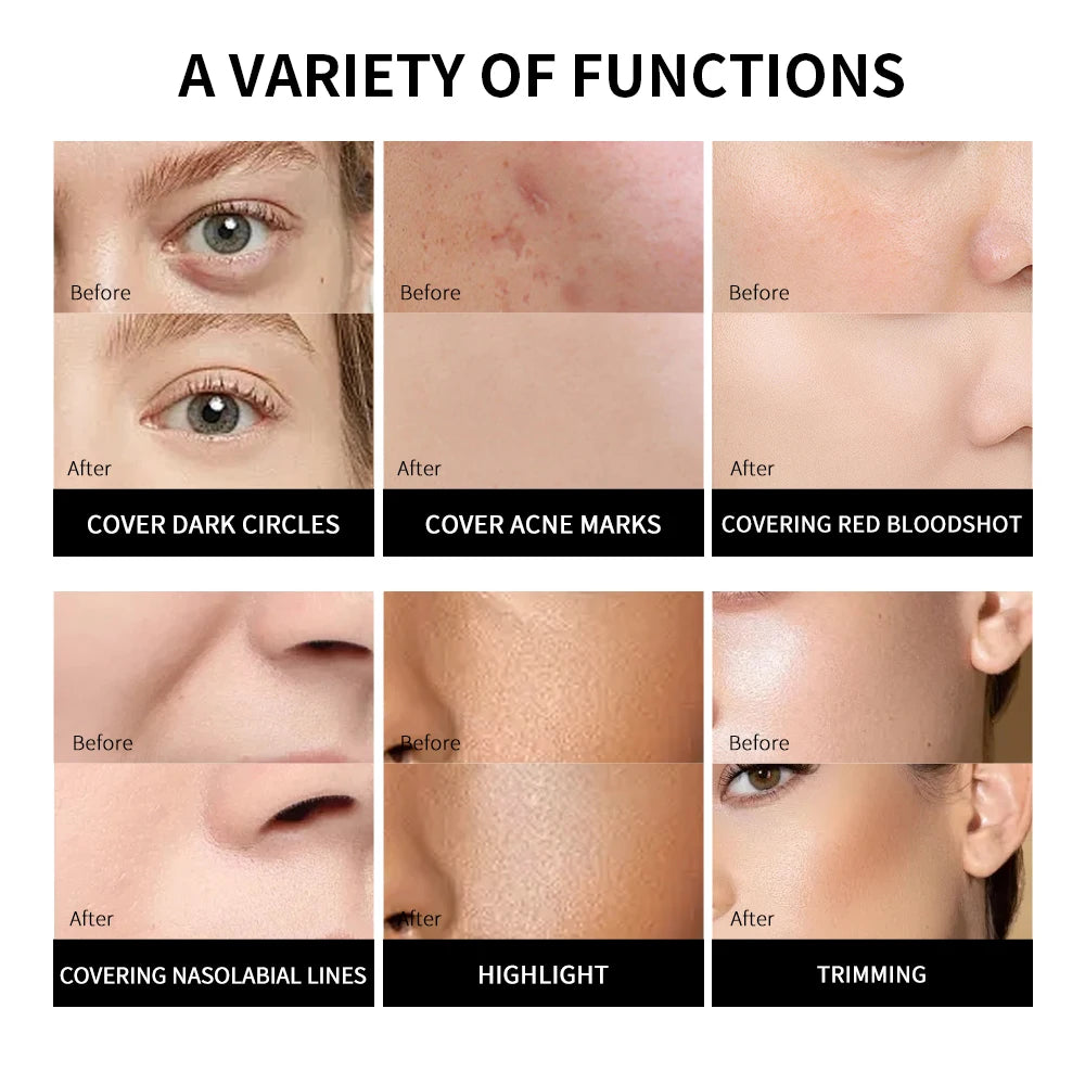 Lakerain Hydrating Radiant Concealer – High Coverage Liquid Liquid Concealer SWANS