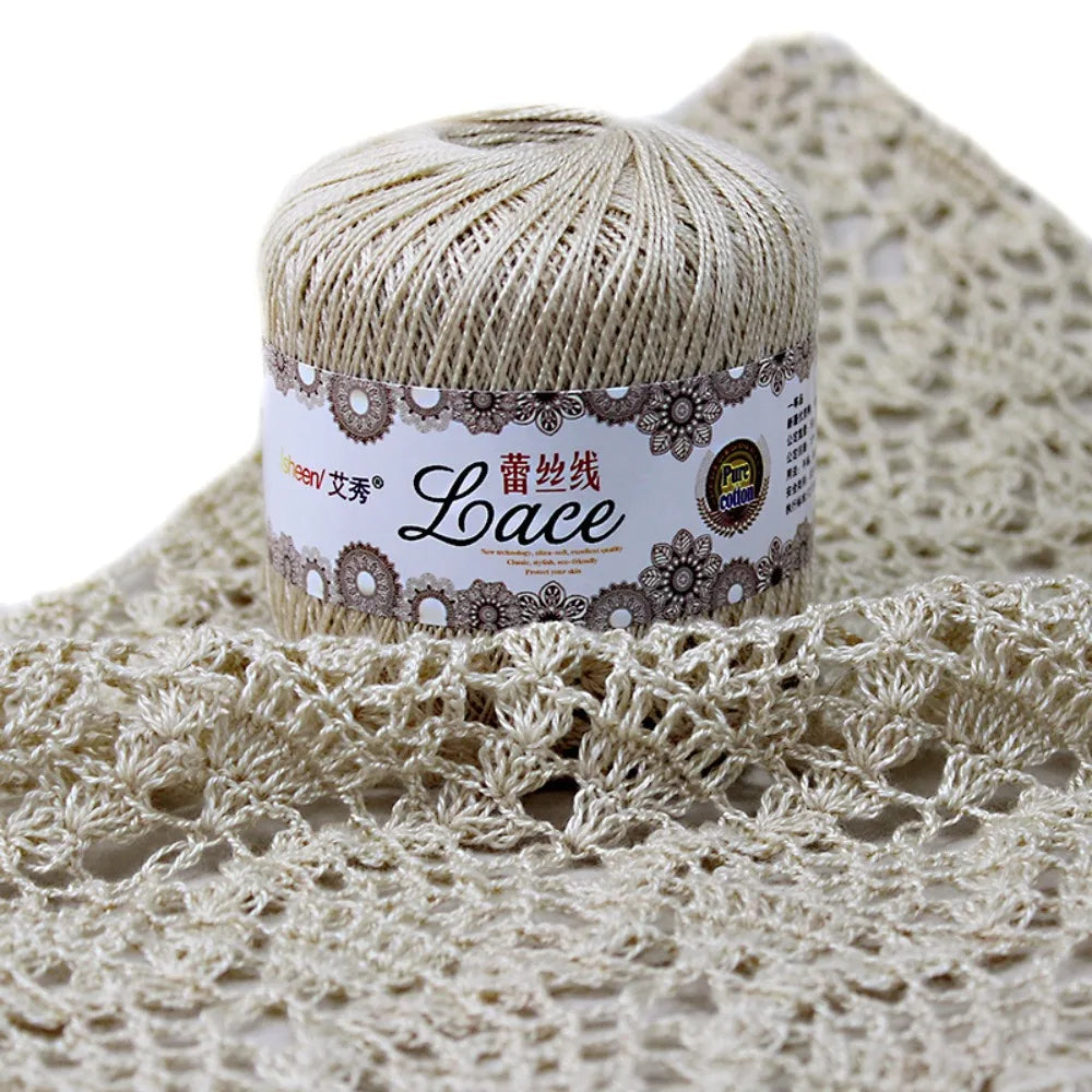 50g Cotton Lace Yarn for Crochet, Knitting & Embroidery Craft Knitting Yarn SWANS