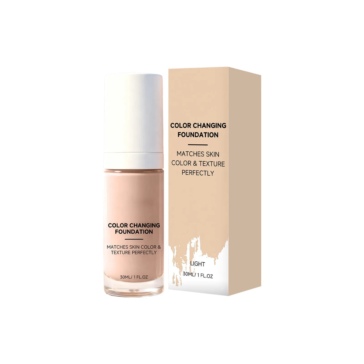 Color Changing Full Coverage Foundation – Waterproof Liquid 30ml Liquid Foundation SWANS Light
