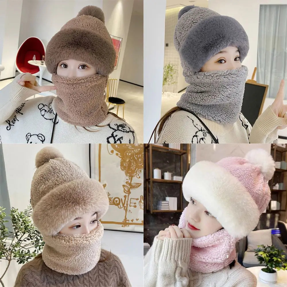 SWANS Winter Windproof Beanie & Neck Warmer Scarf Set Winter Beanie Hat Set SWANS