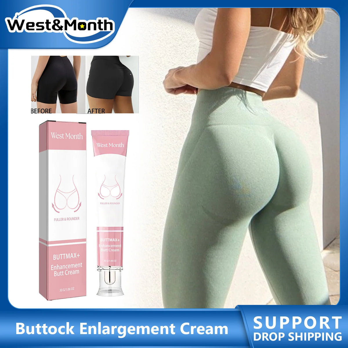 Hip Enhancement Firming Cream – Sculpting & Butt Lifting 30g Body Firming Cream SWANS