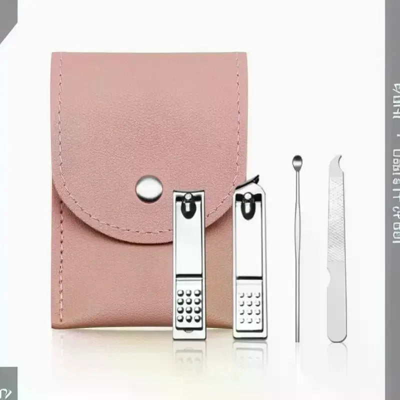 4-Piece Stainless Steel Manicure & Pedicure Set with Pouch Manicure Pedicure Set SWANS