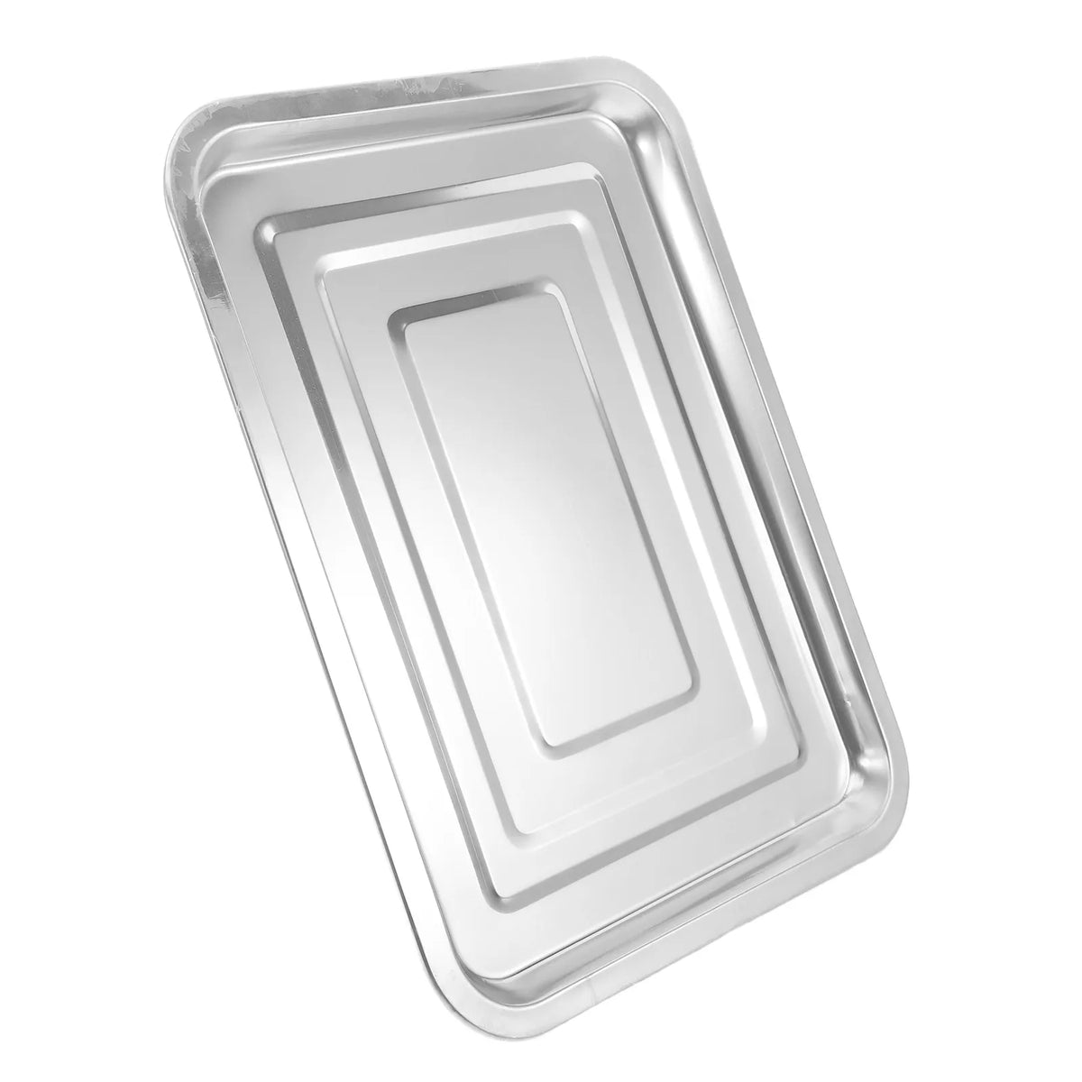 Stainless Steel Rectangular Serving Tray 14x10.6" – ROSENICE Serving Tray SWANS