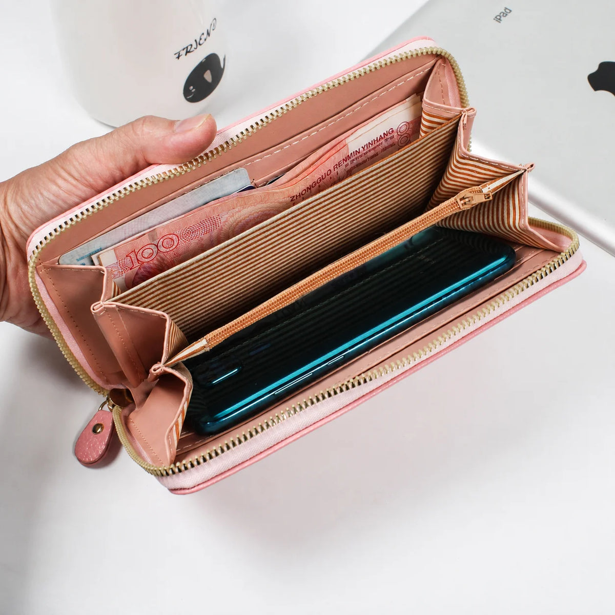 Women's PU Leather Long Wallet Clutch – Multi-Slot Organizer Women's Long Wallet SWANS