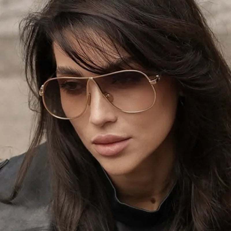 TOYEARN Oversized Pilot Sunglasses UV400 Unisex Metal Frame Pilot Sunglasses SWANS