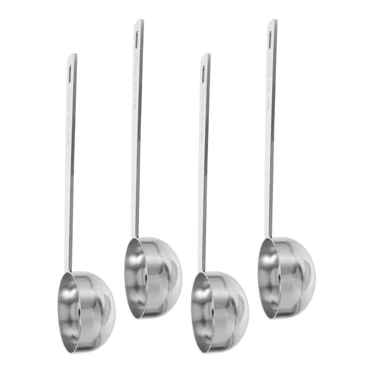 4-Pack Stainless Steel Coffee Measuring Scoops 30ml Long Handle Measuring Scoop Set SWANS