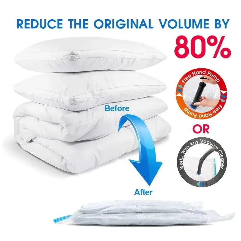 Vacuum Storage Bags – Space-Saving Compression Organizer Vacuum Storage Bags SWANS