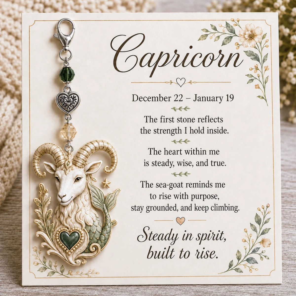 Zodiac Sign Acrylic Keychain – Astrology Horoscope Gift Zodiac Keychain SWANS acrylic-Capricorn