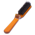 Foldable Boar Bristle Hair Brush – Compact Travel Comb Travel Hair Brush SWANS Coffee