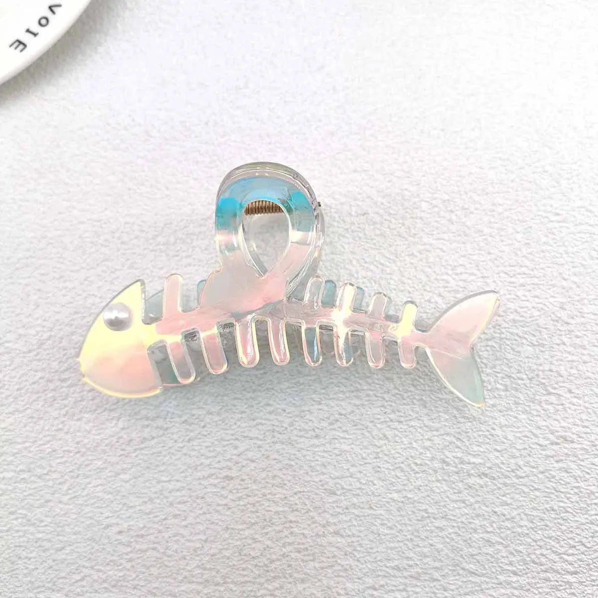 Y2K Fishbone Shark Hair Claw Clips – Colorful PVC Accessories Hair Claw Clips SWANS Colorful