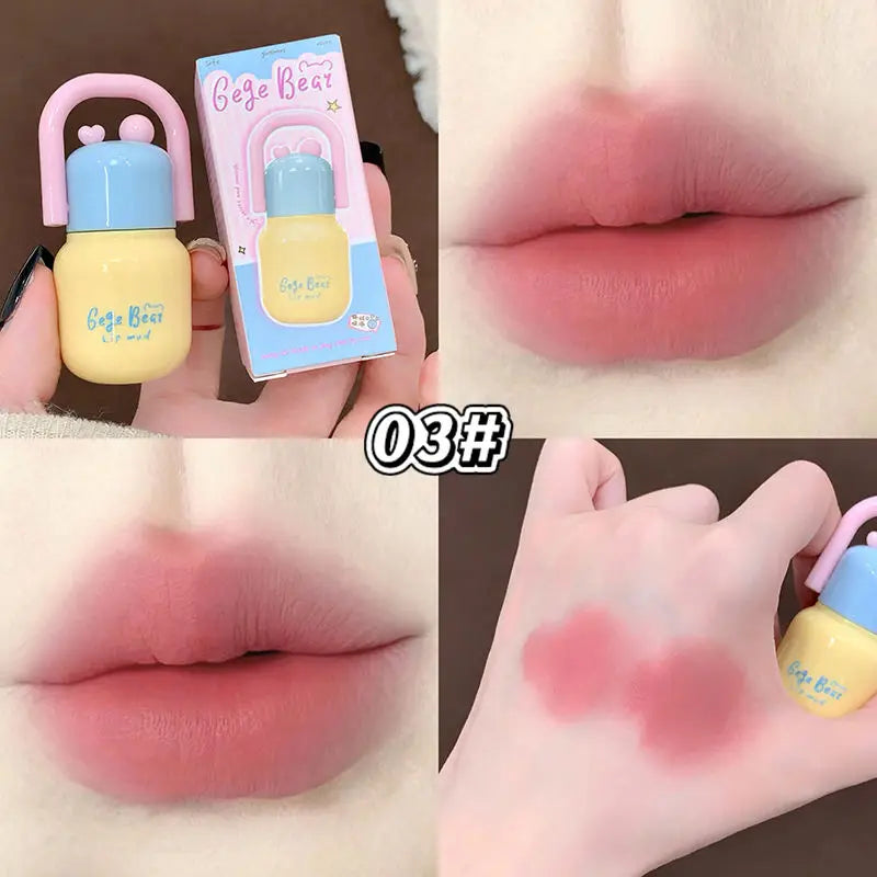 Velvet Mist Matte Lip Gloss – Fade-Resistant & Cup-Proof Matte Lip Gloss SWANS GX1627-3
