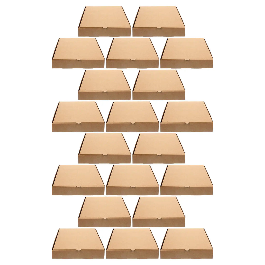 20-Pack Kraft Paper Pizza Boxes – Flatbread & Bakery Takeout Pizza Takeout Boxes SWANS