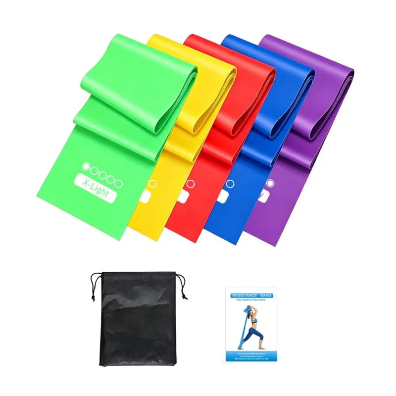 Premium Fabric Resistance Bands Set – 5-Level Workout Loops Resistance Band Set SWANS