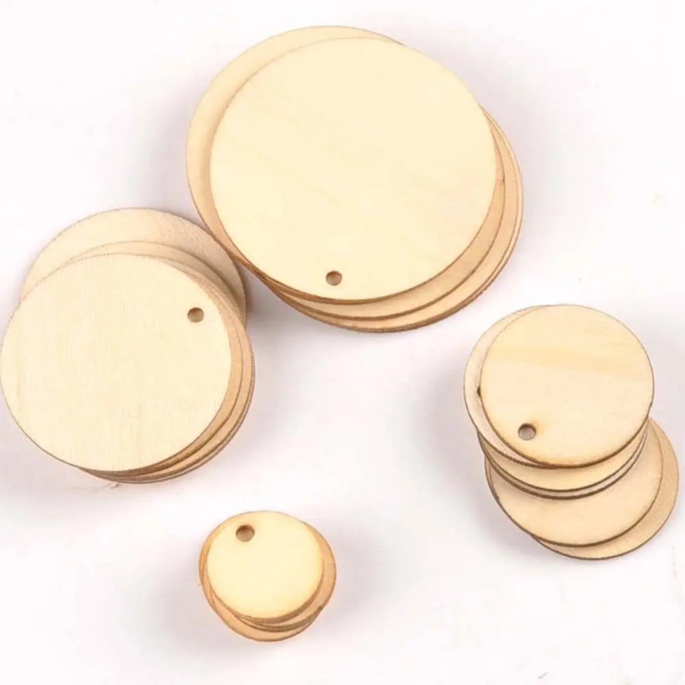 50pcs Round Laser Cut Wooden Craft Discs – DIY Scrapbooking Wood Craft Blanks SWANS