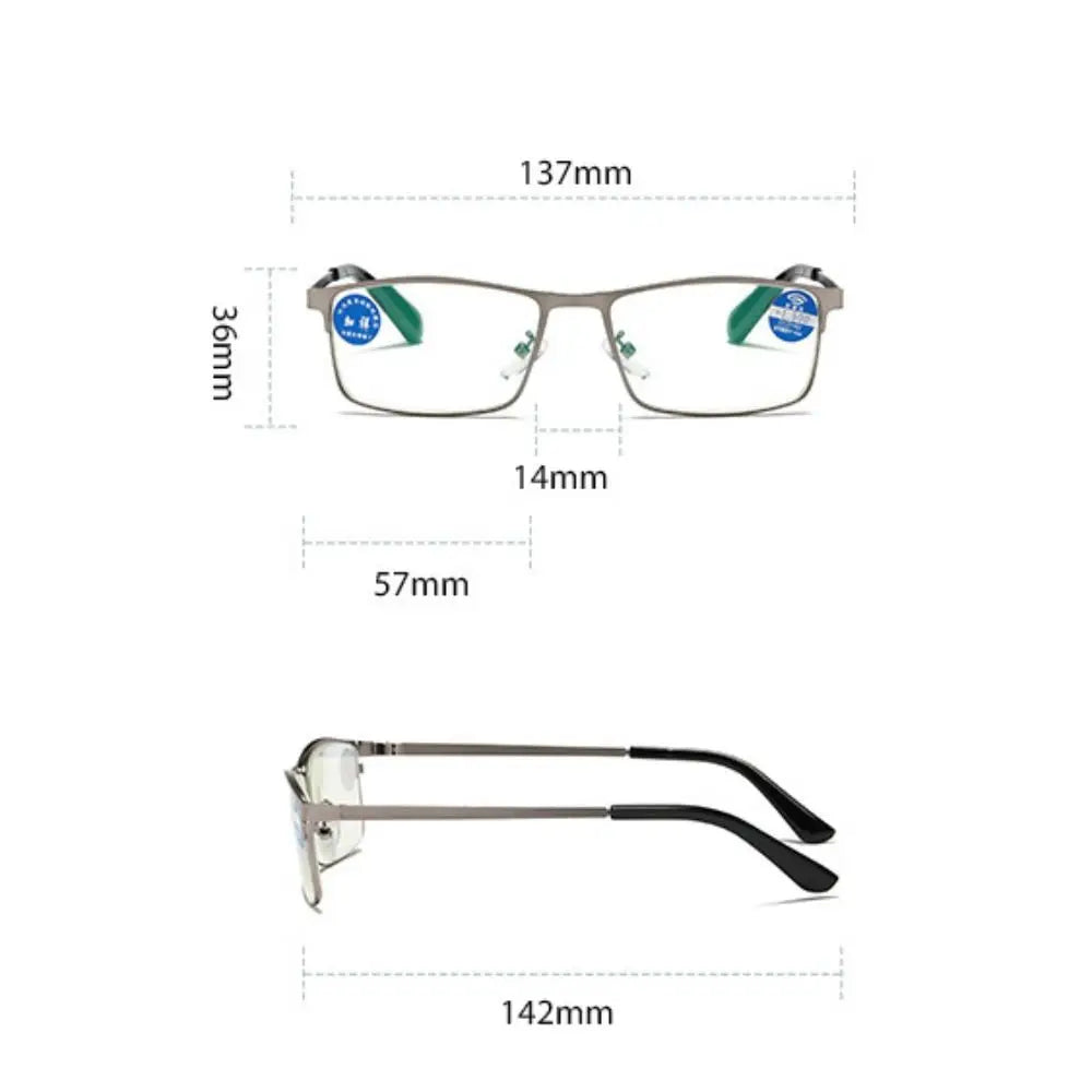 SWANS Rectangle Reading Glasses – Unisex Metal Frame Readers Reading Glasses SWANS