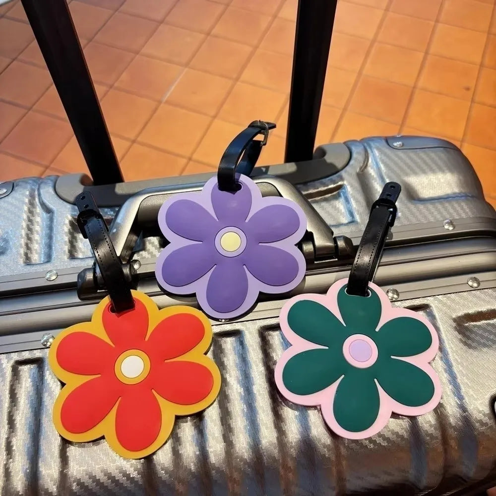 Flower Luggage Tag with Signature Card | Travel Bag ID Tag Luggage Tag SWANS