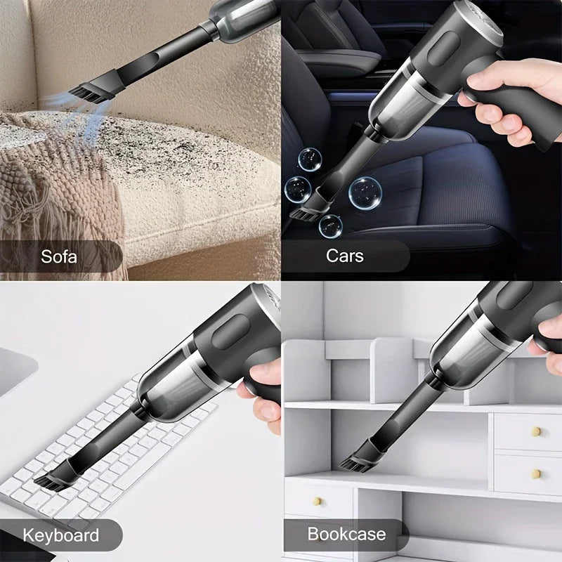 XMSJ Cordless Handheld Car Vacuum – Wet & Dry 120W USB Charge Handheld Vacuum Cleaner SWANS