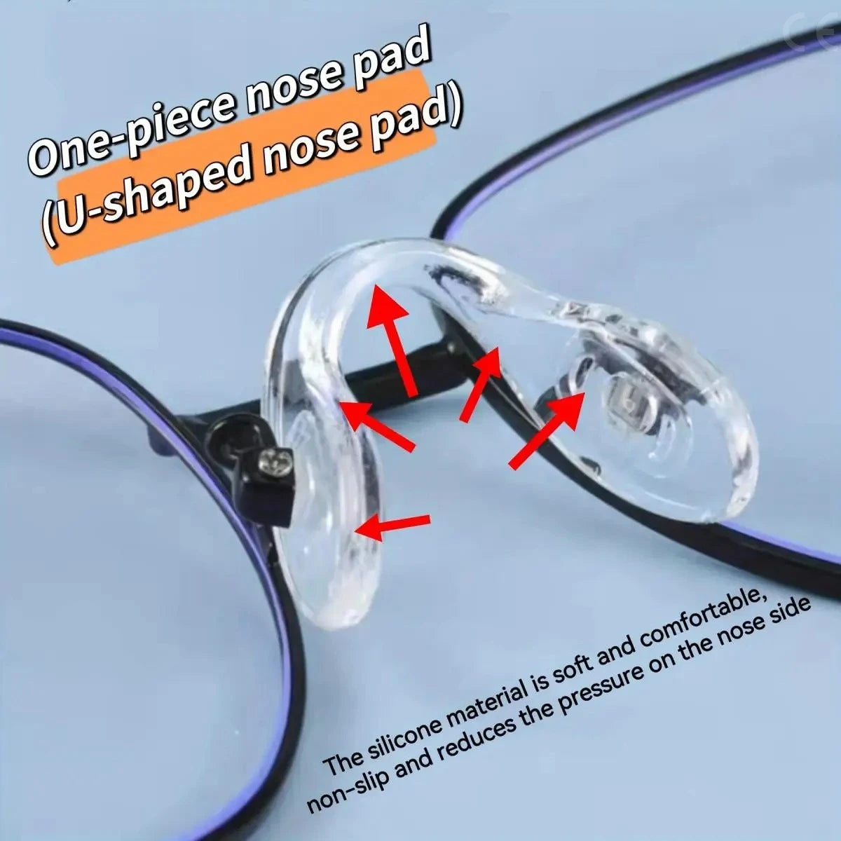 SWANS Silicone Eyeglass Nose Pads – Anti-Slip Comfort, 1/2/4pc Eyeglass Nose Pads SWANS