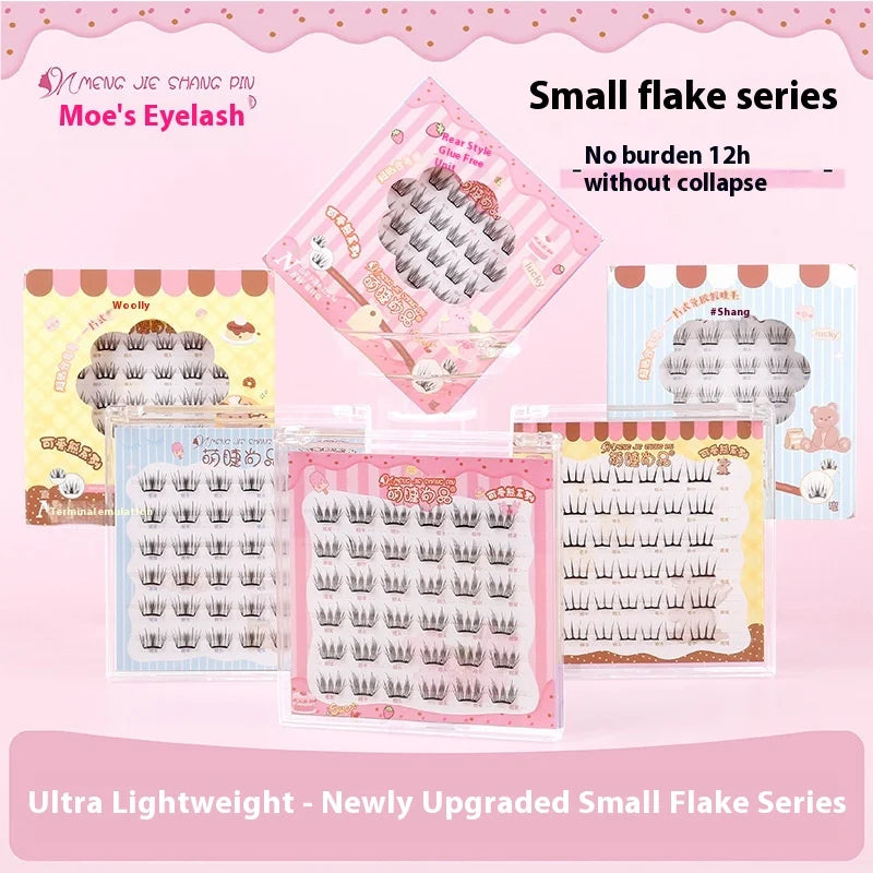 Pre-Glued Cluster Lashes – Natural Volume Individual False Lashes False Cluster Lashes SWANS