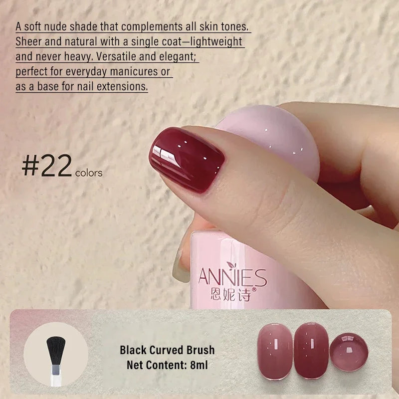 8ml Nude Gel Nail Polish – 23 Colors UV/LED Soak Off Gel Nail Polish SWANS 22