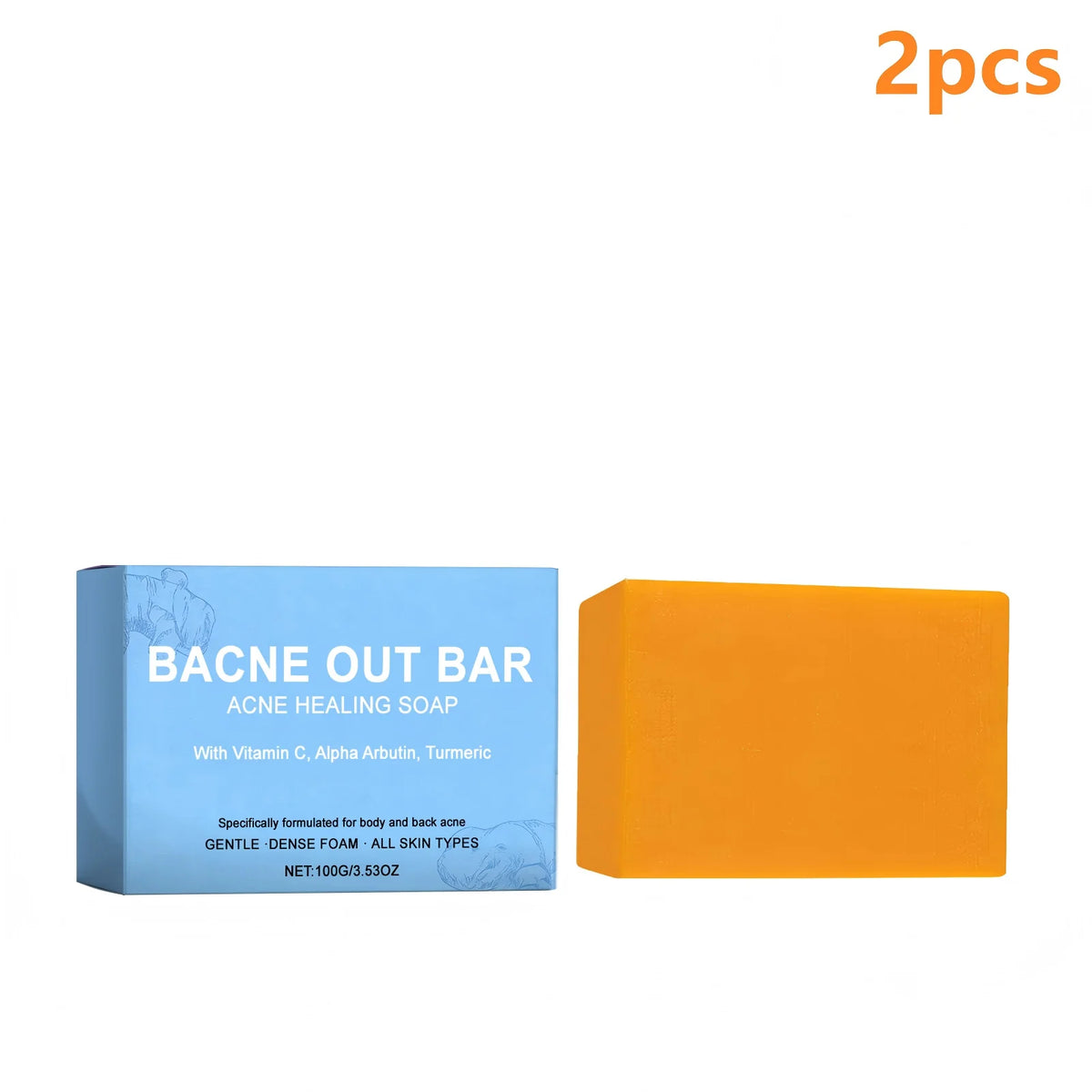 SWANS Turmeric Vitamin C Soap Bar – Oil Control & Brightening Exfoliating Soap Bar SWANS 2pcs
