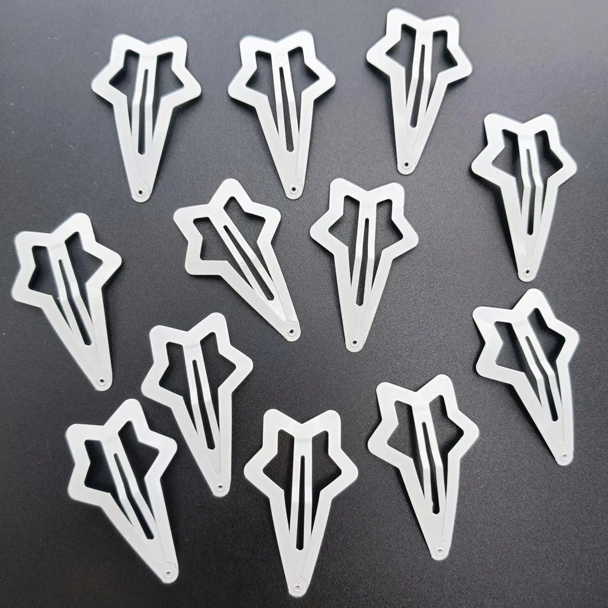 12-Pack Star Hair Clips – Non-Slip Metal Snap Barrettes Women Hair Snap Barrettes SWANS