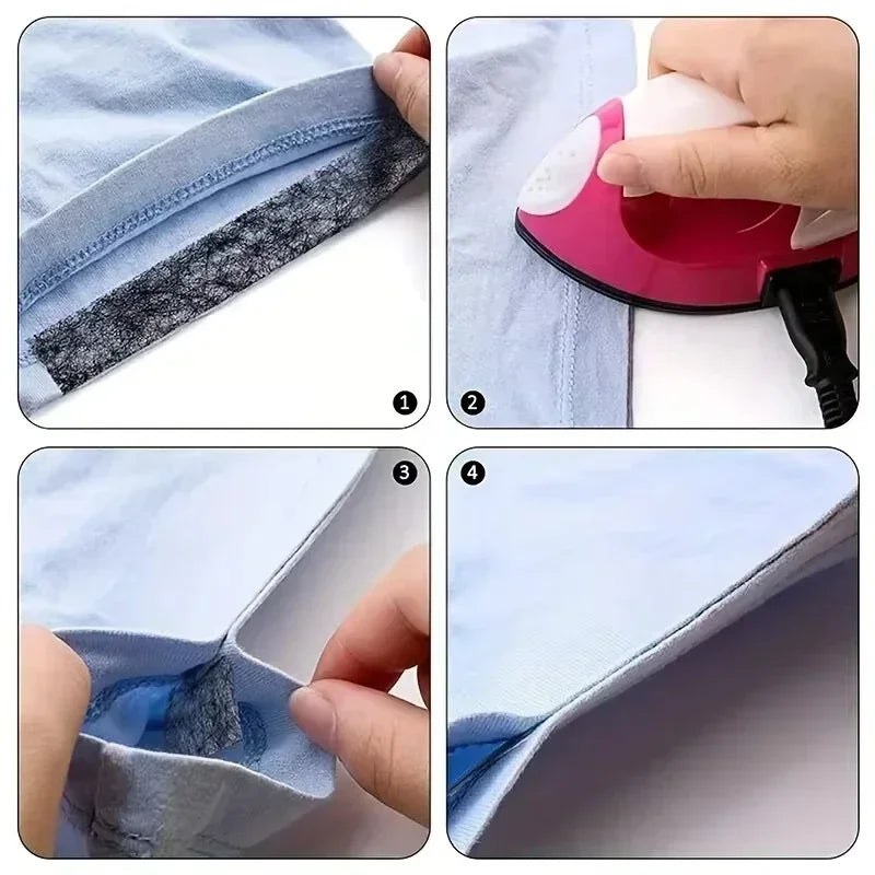 2-Pack Iron-On Hem Tape – Double-Sided Fusible Web Black & White Iron-On Hem Tape SWANS