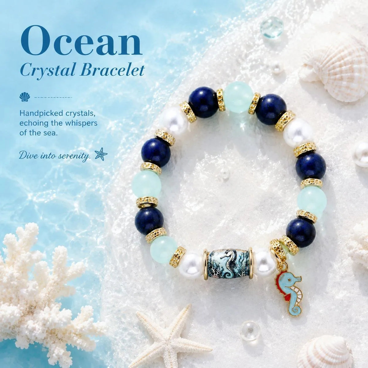 Ocean Animals Colorful Beaded Bracelet – Handcrafted Gift Beaded Bracelet SWANS 1