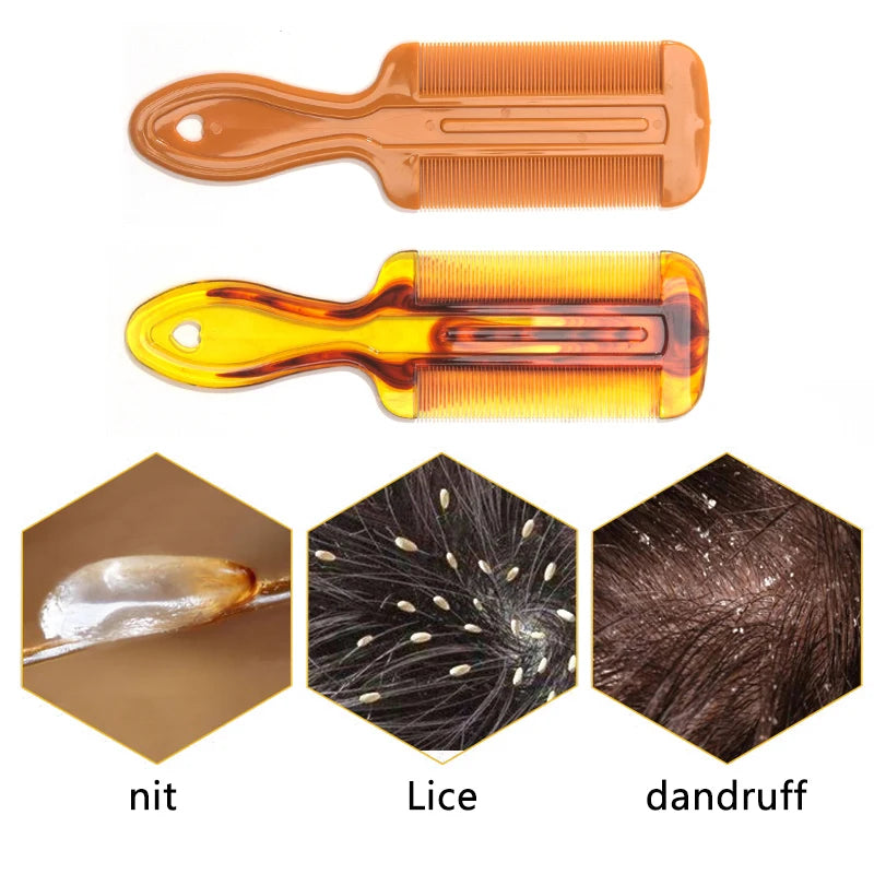 Double-Sided Fine Tooth Lice & Dandruff Comb with Handle Fine Tooth Hair Comb SWANS