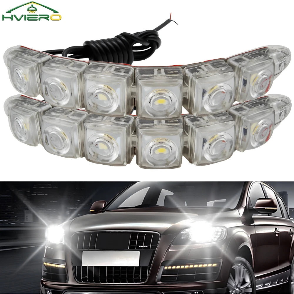 HVIERO 6-LED Flexible DRL Daytime Running Light 12V IP67 LED Daytime Running Light SWANS