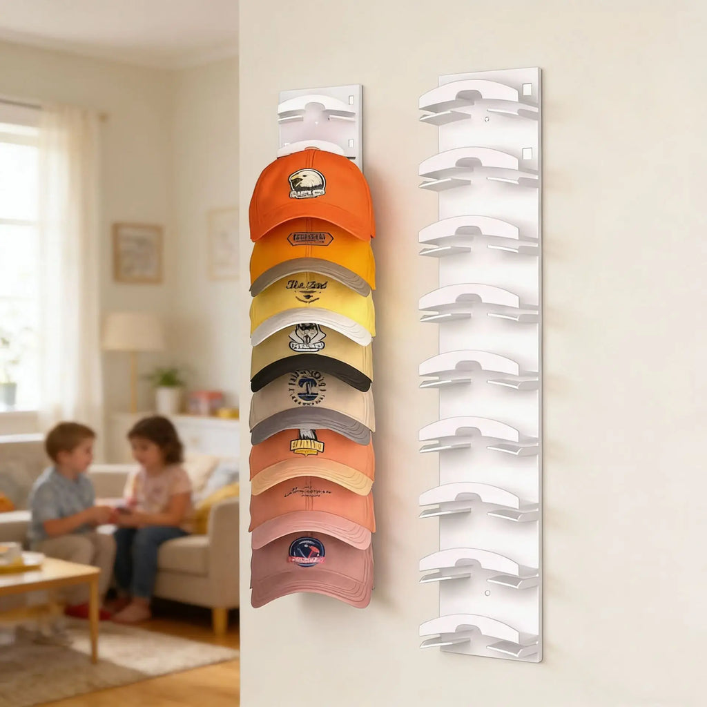 Wall Mounted Hat Rack – Holds 18 Caps | Multi-Layer Shelf Wall Hat Rack SWANS