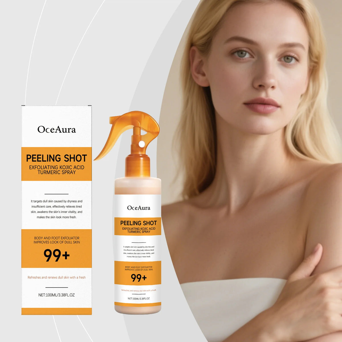 OceAura Kojic Acid Turmeric Brightening Body Spray 100ml Brightening Body Spray SWANS