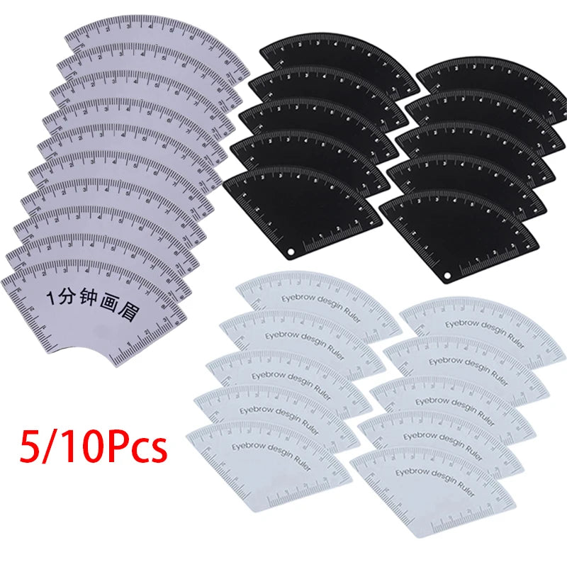 Eyebrow Mapping Ruler Microblading Guide Tool 5/10 Pack Eyebrow Mapping Ruler SWANS