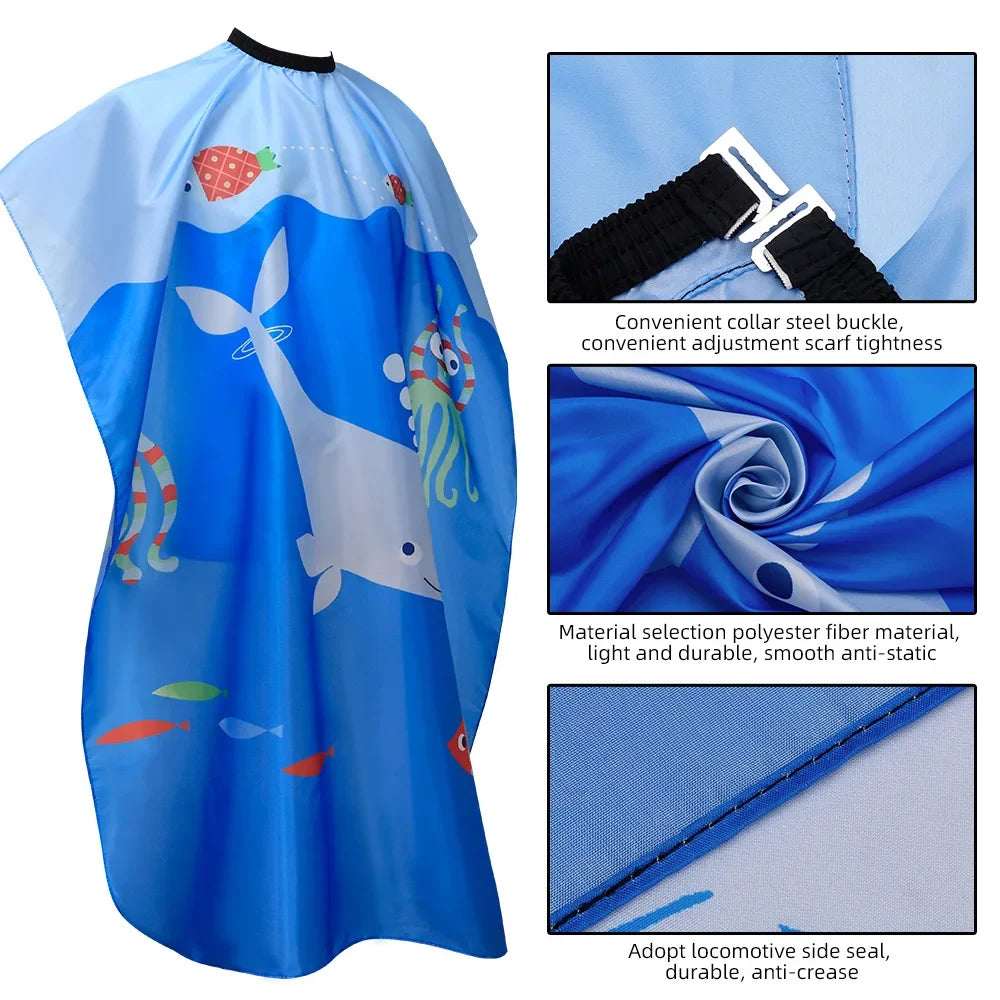 Kids Cartoon Waterproof Hair Cutting Cape – Barber Apron Hair Cutting Cape SWANS