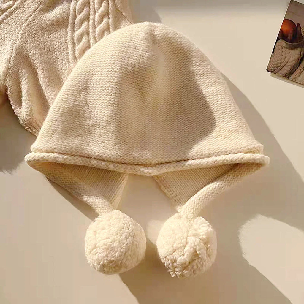 Women's Winter Pompom Balaclava Knit Beanie Hat Winter Beanie Hat SWANS