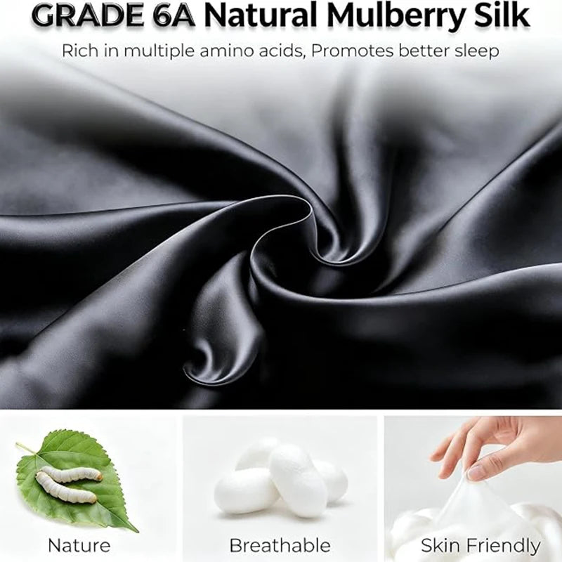 Luxury 100% Pure Silk Sleep Eye Mask – 3D Contoured Silk Sleep Mask SWANS