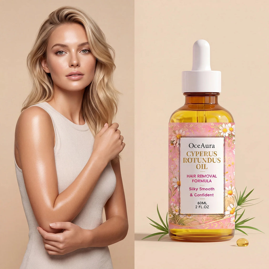 OceAura Cyperus Rotundus Hair Inhibitor Body Oil – 60ml Hair Inhibitor Oil SWANS