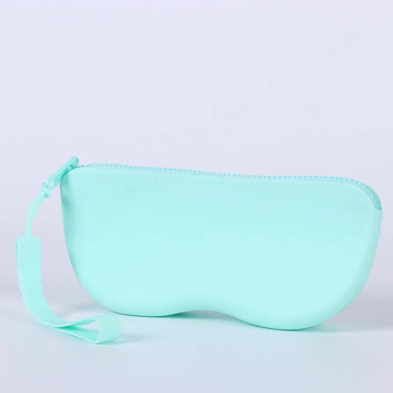 Soft Silicone Zipper Eyeglass Case – Waterproof & Dustproof Eyeglass Case SWANS Green