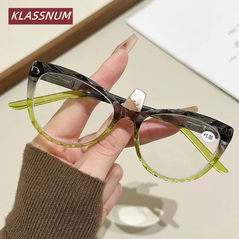 Cat Eye Reading Glasses Unisex Anti-Blue Light | KLASSNUM Reading Glasses SWANS