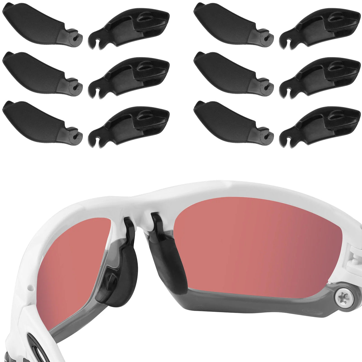 Silicone Replacement Nose Pads for Oakley Jawbone – E.O.S Eyewear Accessories SWANS 6 Pairs-Small